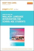 Cover: Language Intervention for School-Age Students - Pageburst E-Book on Kno (Retail Access Card) - Mosby