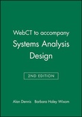 Cover: Webct to Accompany Systems Analysis Design, 2nd Ed Ition - Wiley