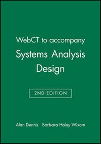 Enlarge image Cover: Webct to Accompany Systems Analysis Design, 2nd Ed Ition - Wiley