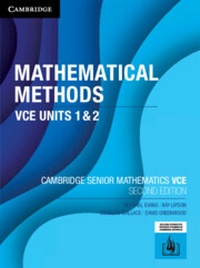 Enlarge image Cover: Mathematical Methods VCE Units 1&2 Digital Code - Cambridge University Press