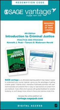 Enlarge image Cover: Introduction to Criminal Justice: Vantage Shipped Access Card - SAGE Publications Inc