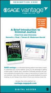 Enlarge image Cover: A Brief Introduction to Criminal Justice Vantage Shipped Access Card - SAGE Publications Inc