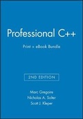 Cover: Professional C++, 2e Print + eBook Bundle - Wrox Press