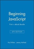 Cover: Beginning JavaScript, 4th Edition Print + eBook Bundle - Wrox Press