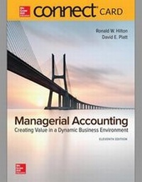 Enlarge image Cover: Connect 1-Semester Access Card for Managerial Accounting: Creating Value in a Dynamic Business Environment - McGraw-Hill Education