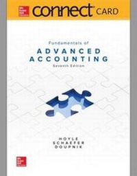 Enlarge image Cover: Connect Access Card for Fundamentals of Advanced Accounting - McGraw-Hill Education