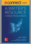 Cover: Connect Access Card for a Writer's Resource - McGraw-Hill Education