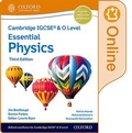 Cover: Cambridge IGCSE (R) & O Level Essential Physics: Enhanced Online Student Book Third Edition - Oxford University Press