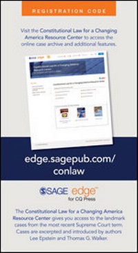 Enlarge image Cover: Constitutional Law for a Changing America Resource Center - CQ Press