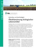Cover: &Ouml;kobilanzierung biologischer Lebensmittel - Forschungsinstitut f&uuml;r biologischen Landbau FIBL