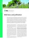 Cover: Wild bees and pollination - Forschungsinstitut f&uuml;r biologischen Landbau FIBL