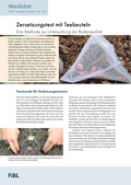 Cover: Zersetzungstest mit Teebeuteln - Forschungsinstitut f&uuml;r biologischen Landbau FIBL