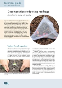 Enlarge image Cover: Decomposition study using tea bags - Forschungsinstitut für biologischen Landbau FIBL