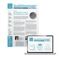 Cover: PDF Qualit&auml;tsmanager aktuell Ihr monatlicher Informationsdienst inkl. 10 Online-Seminare pro Jahr - WEKA