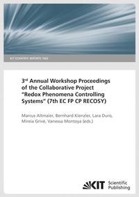 Enlarge image Cover: 3rd Annual Workshop Proceedings of the Collaborative Project "Redox Phenomena Controlling Systems" (7th EC FP CP RECOSY). (KIT Scientific Reports ; 7603) - KIT Scientific Publishing