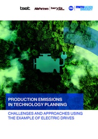 Enlarge image Cover: Production emissions in technology planning - challenges and approaches using the example of electric drives - PEM der RWTH Aachen University