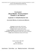 Cover: Curriculum "Neue Medien, Kommunikation Didaktik in der Medizin" - Universit&auml;tsklinikum Aachen