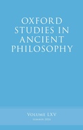 Cover: Oxford Studies in Ancient Philosophy - Oxford University Press