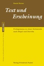 Cover: Text und Erscheinung - Pustet, F