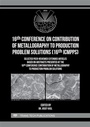 Cover: 16th Conference on Contribution of Metallography to Production Problem Solutions (16th ICMPPS) - Trans Tech Publications Ltd