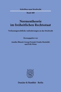 Cover: Normentheorie im freiheitlichen Rechtsstaat - Duncker & Humblot
