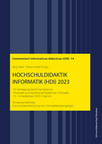 Enlarge image Cover: Hochschuldidaktik Informatik HDI 2023 - Universitätsverlag Potsdam