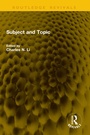 Cover: Subject and Topic - Taylor & Francis