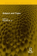 Cover: Subject and Topic - Taylor & Francis