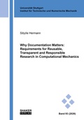 Cover: Why Documentation Matters: Requirements for Reusable, Transparent and Responsible Research in Computational Mechanics - Shaker