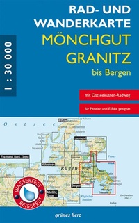 Enlarge image Cover: Rad- und Wanderkarte Mönchgut, Granitz, bis Bergen - grünes herz
