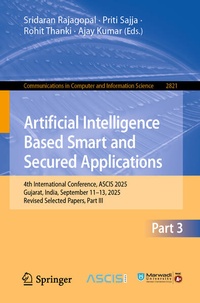 Enlarge image Cover: Artificial Intelligence Based Smart and Secured Applications - Springer