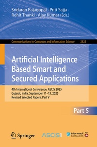 Enlarge image Cover: Artificial Intelligence Based Smart and Secured Applications - Springer