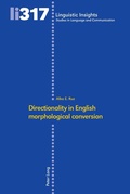 Cover: Directionality in English morphological conversion - Peter Lang Verlag