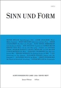 Cover: Sinn und Form 1/2026 - SINN und FORM