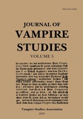 Cover: Journal of Vampire Studies - Vampire Studies Association