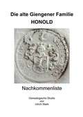 Cover: Die alte Giengener Familie HONOLD - epubli