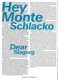 Cover: Susanne Kriemann: Hey Monte Schlacko / Dear Slagorg - Spector Books