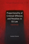 Cover: Proportionality of Criminal Offences and Penalties in EU Law - Bloomsbury Academic