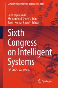 Enlarge image Cover: Sixth Congress on Intelligent Systems - Springer