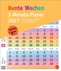 Cover: Bunte Wochen 3-Monatsplaner 2027 - Heye