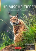 Cover: Heimische Tiere Wochenplaner 2027 - 53 faszinierende Fotografien - Harenberg