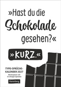 Cover: Typo-Spr&uuml;che-Kalender s/w Wochenplaner 2027 - mit 53 witzigen Spr&uuml;chen - Harenberg