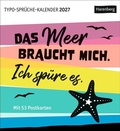 Cover: Typo-Spr&uuml;che-Kalender Postkartenkalender 2027 - Wochenkalender mit 53 Postkarten - Harenberg