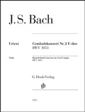 Cover: Johann Sebastian Bach - Cembalokonzert Nr. 2 E-dur BWV 1053 - Henle, G&uuml;nter