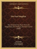 Cover: Die Funf Megillot - Kessinger Publishing