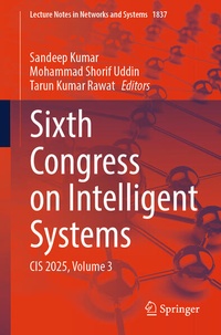 Enlarge image Cover: Sixth Congress on Intelligent Systems - Springer