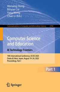Enlarge image Cover: Computer Science and Education. AI Technology Frontiers - Springer