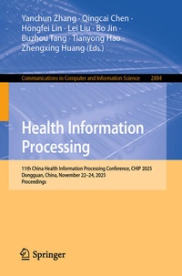 Enlarge image Cover: Health Information Processing - Springer