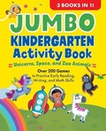 Cover: Jumbo Kindergarten Activity Book: Unicorns, Space, and Zoo Animals - Callisto Kids