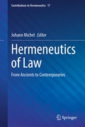 Cover: Hermeneutics of Law - Springer